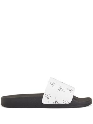 Giuseppe Zanotti claquettes Brett - Blanc