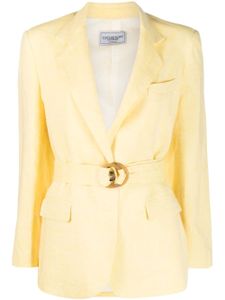 Forte Dei Marmi Couture blazer en lin à taille ceinturée - Jaune