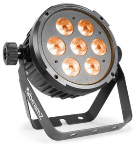 BeamZ BT280 LED flatpar met 7x 10W RGBW_UV LED&apos;s incl. remote