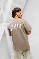 Equalité Oliver Oversized T-Shirt Heren Lichtbruin - Maat S - Kleur: Taupe | Soccerfanshop