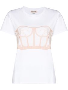 Alexander McQueen t-shirt imprimé à manches courtes - Tons neutres