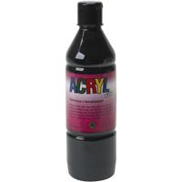 Acryl Verf, zwart, 500 ml/ 1 fles