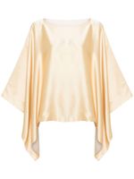 Fabiana Filippi blouse en satin à design drapé - Jaune