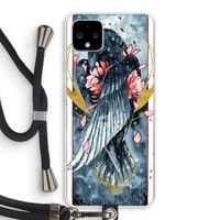 Golden Raven: Pixel 4 XL Transparant Hoesje met koord