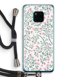 Sierlijke bloemen: Huawei Mate 20 Pro Transparant Hoesje met koord
