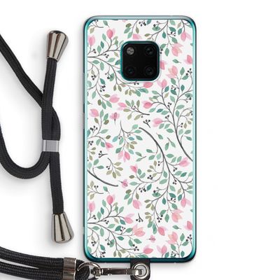 Sierlijke bloemen: Huawei Mate 20 Pro Transparant Hoesje met koord