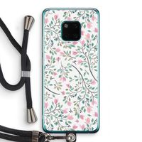 Sierlijke bloemen: Huawei Mate 20 Pro Transparant Hoesje met koord