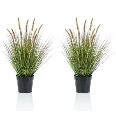 Kunstplant groen gras sprieten 58 cm.