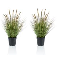 Kunstplant groen gras sprieten 58 cm.