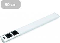 LED Onderbouwlamp 90 cm met 2 stopcontacten - Keukenlamp Onderbouw - Zilver LED Onderbouwlamp 90 cm met 2 stopcontacten - Keukenlamp Onderbouw - Zilver