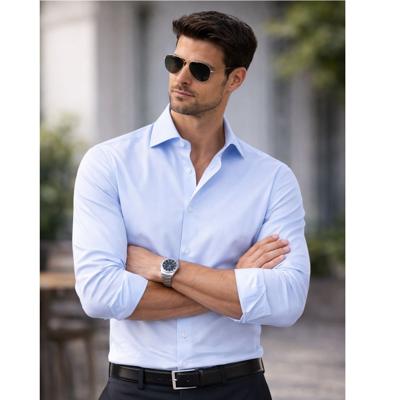 Monti blauw overhemd Bracciano