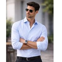 Monti blauw overhemd Bracciano