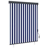 Rolgordijn voor buiten 140x250 cm blauw en wit