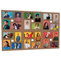 VidaXL Fotolijst voor 24x(10x15 cm) foto mdf lichtbruin