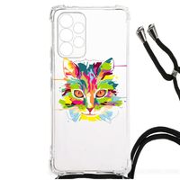 Samsung Galaxy A53 Stevig Bumper Hoesje Cat Color