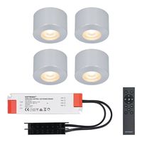 Complete set 4x3W dimbare LED in/opbouwspots Navarra IP44