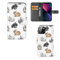 Telefoonhoesje met Pasjes voor iPhone 13 Mini Konijntjes