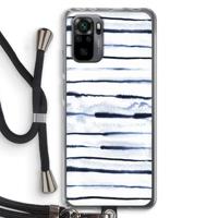 Ink Stripes: Xiaomi Redmi Note 10 Pro Transparant Hoesje met koord