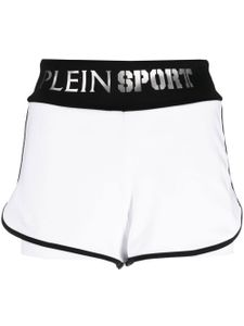 Plein Sport short de sport à taille logo - Blanc