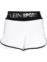 Plein Sport short de sport à taille logo - Blanc - thumbnail