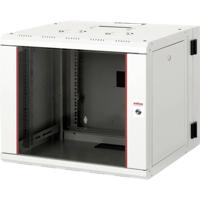 ROLINE 19-inch wandbehuizing Pro 9 U, 600x600 BxD tweedelig draaibaar grijs