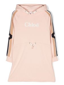 Chloé Kids robe à logo brodé - Rose