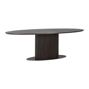 Richmond Ovale Eettafel 'Luxor' Eikenhout, 300 x 120cm, kleur donkerbruin