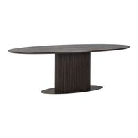 Richmond Ovale Eettafel 'Luxor' Eikenhout, 300 x 120cm, kleur donkerbruin