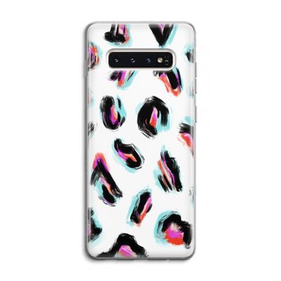 Cheetah color: Samsung Galaxy S10 4G Transparant Hoesje