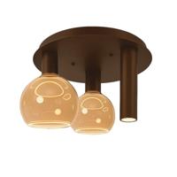 Ztahl Plafondlamp Riva 3 lichts Ø 35 cm platinum