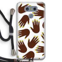 Hands dark: LG G6 Transparant Hoesje met koord