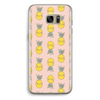 Ananas: Samsung Galaxy S7 Edge Transparant Hoesje - thumbnail