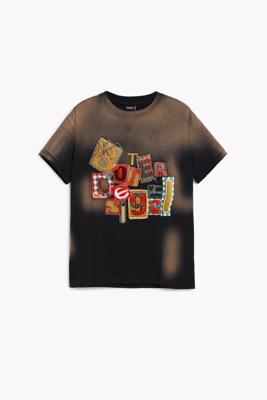 Kinder T-shirt met korte mouwen patch Botter - BROWN - 7/8