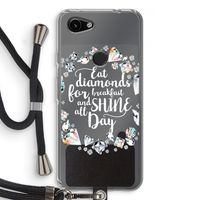 Diamonds: Pixel 3a Transparant Hoesje met koord
