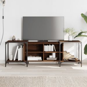 Tv-meubel 153x37x50 cm bewerkt hout bruineikenkleurig
