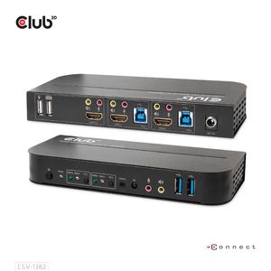 CLUB3D HDMI KVM SWITCH FOR DUAL HDMI 4K 60Hz