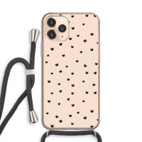 Kleine kattenkopjes: iPhone 11 Pro Transparant Hoesje met koord