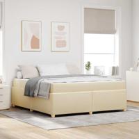 Bedframe met matras Crème 180 x 200 cm Stof