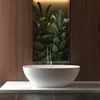 Wiesbaden Chiek Vrijstaand Ligbad 165x75cm - Solid Surface Mat Wit