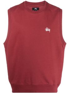 Stüssy débardeur à logo brodé - Rouge