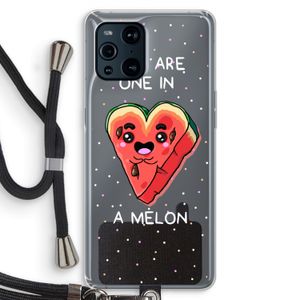 One In A Melon: Oppo Find X3 Transparant Hoesje met koord