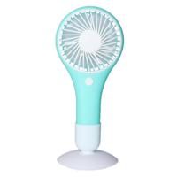 Mini ventilator/handventilator - 20 x 10 cm - Groen - Verkoeling in zomer