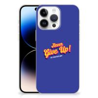 iPhone 14 Pro Max | Siliconen hoesje | met naam Never Give Up