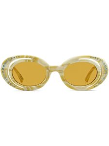 Marni Eyewear lunettes de soleil ovales Zion Canyon - Tons neutres