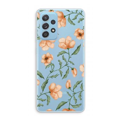 Peachy flowers: Samsung Galaxy A73 Transparant Hoesje