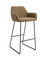 Jesper Home Barkruk 'Hiroo' Slide Black, kleur Willow (zithoogte 75cm)