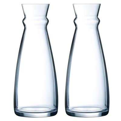 Arcoroc Glazen schenkkan/karaf - Set van 3x stuks - 1 liter - Sapkannen/waterkannen/schenkkannen