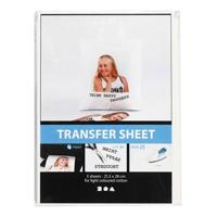 Creativ Company Transfer vellen, vel 21,5x28 cm, voor licht textiel, transparant, 5 vel/ 1 doos