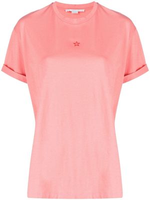 Stella McCartney t-shirt à étoiles brodées - Rose