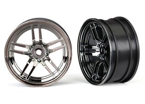 Wheels, 1.9" split-spoke (black chrome) (front) (2)